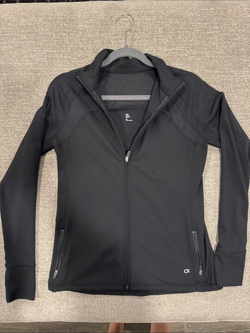 GAP Black Women's Full-Zip Athletic Jacket